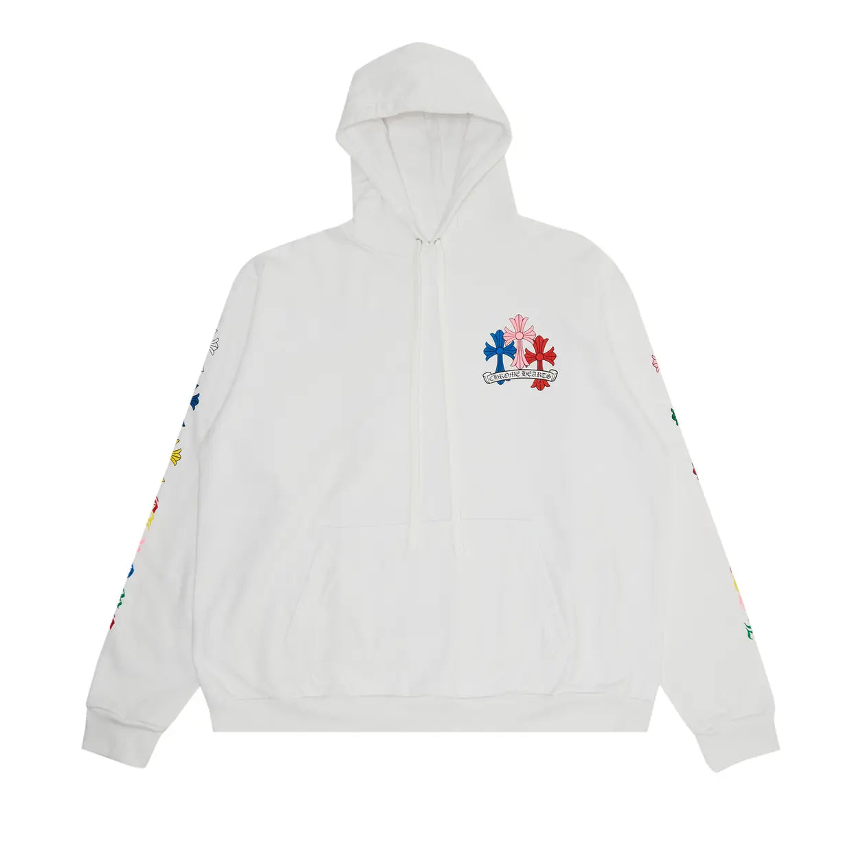 Chrome Hearts Multicolor Cross Hoodie White 1:1