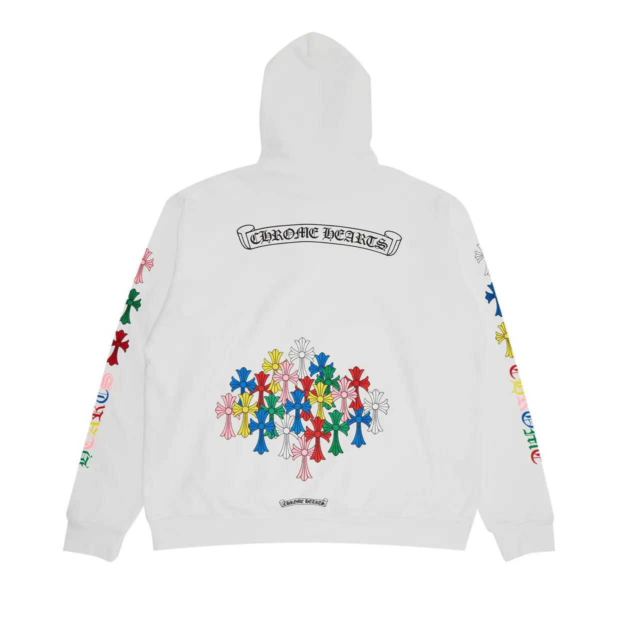 Chrome Hearts Multicolor Cross Hoodie White 1:1